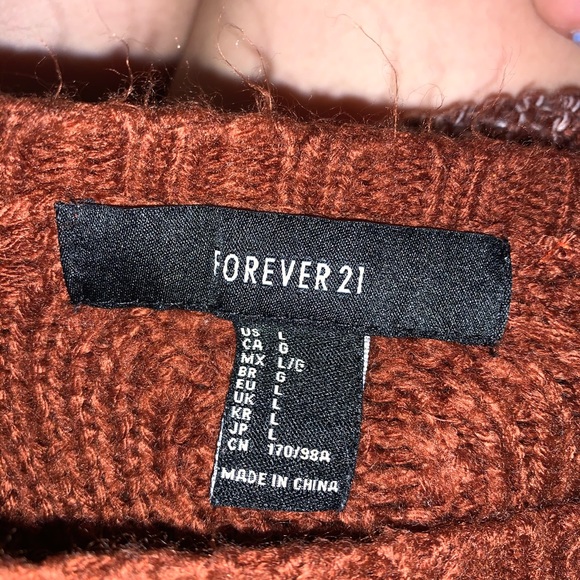 Rust-Orange Colorblock Sweater - Picture 3 of 3